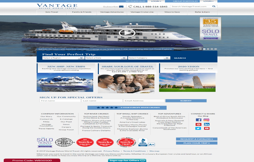 VANTAGE TRAVEL screenshot 1